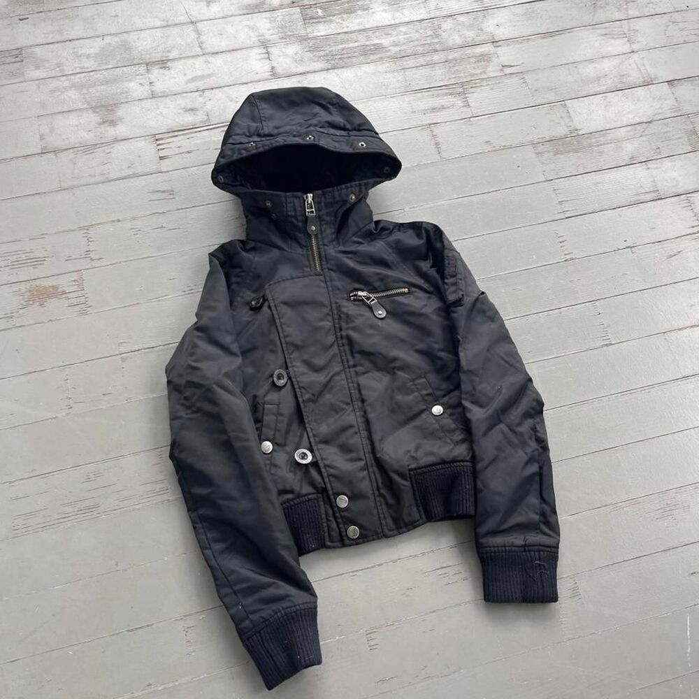 Aeropostale Streetwear Y2K Fur Hooded Jacket